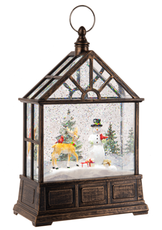 Light Up Shimmer Snowman Scene