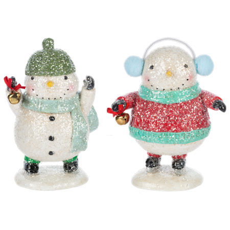 Snowman Skating Figurine