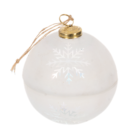 Etched Snowflake Container w/Lid