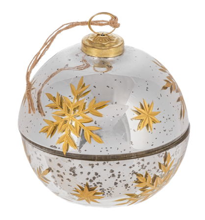 Etched Gold Snowflake w/Lid
