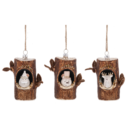 Winter Friends In Tree Ornament