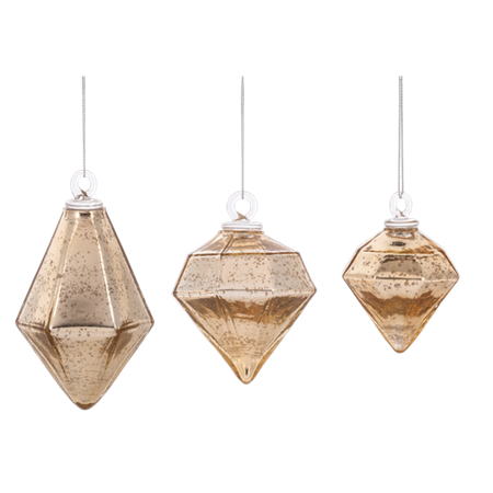 Kugel Gold Diamond Shape Ornament
