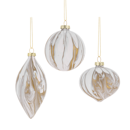 Marbleized Holiday Shape Ornament