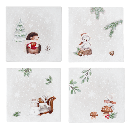 Winter Animal Coasters