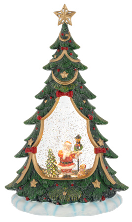 Shimmer Tree w/ Santa