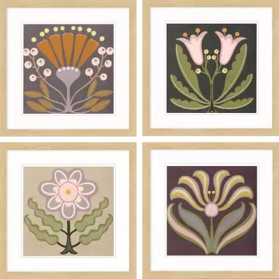 Graphic Folk Flower