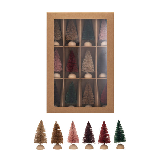 Boxed set of 12Sisal Bottle Brush Trees