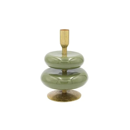 Green and Gold Taper Holder