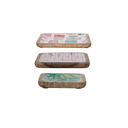 Christmas Mango Wood Tray