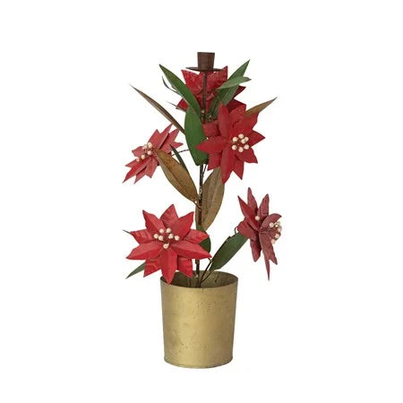 Poinsettia Taper Holder