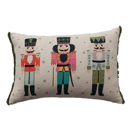 Nutcracker Lumbar Pillow w/ Fringe