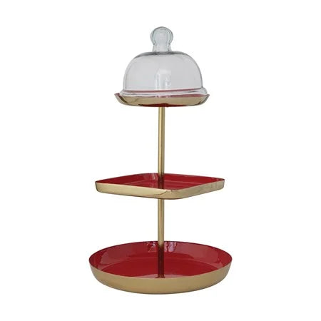 3-Tier Tray with Cloche