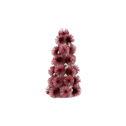 Small Pink Tinsel Ball Tree
