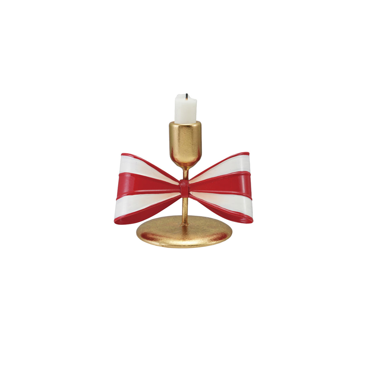 Small Red Bow Taper Holder